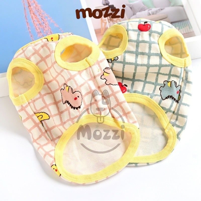 Áo thun caro Muze Pet Khủng long Vịt Cherry