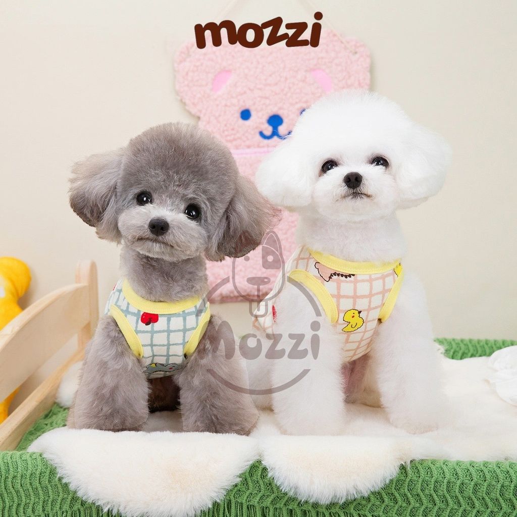 Áo thun caro Muze Pet Khủng long Vịt Cherry