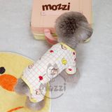  Áo liền chân caro Muze Pet Khủng long Vịt Cherry cho chó mèo 