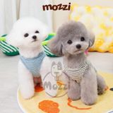  Áo sọc ngang nhuyễn gấu nâu cho chó mèo 