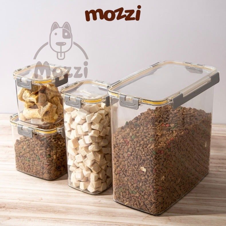 Thùng đựng hạt cho chó mèo chất liệu nhựa cứng trong suốt