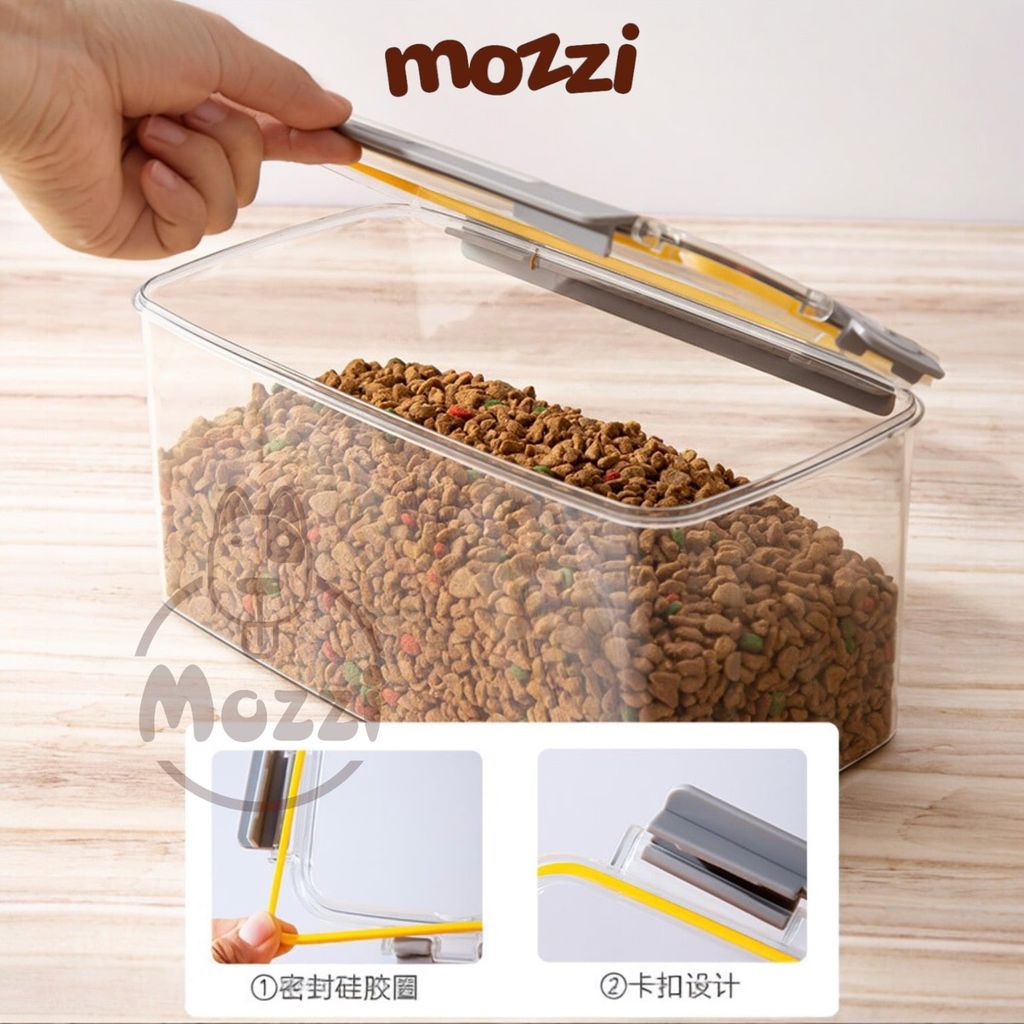 Thùng đựng hạt cho chó mèo chất liệu nhựa cứng trong suốt