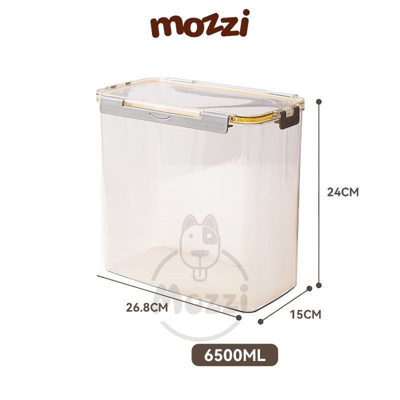 Thùng đựng hạt cho chó mèo chất liệu nhựa cứng trong suốt