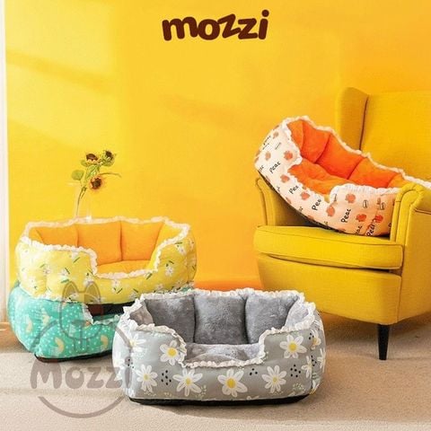  Nệm thảm cho chó mèo Bông mềm viền bèo lót nhung siêu êm 