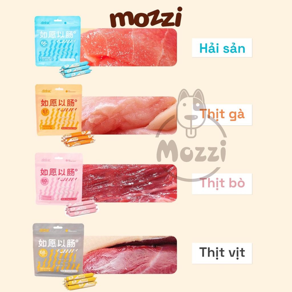 Snack cho chó mèo Xúc Xích Taotaopet Gói 450gr