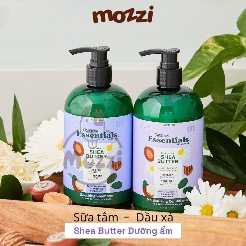 Sữa tắm, xịt dưỡng ẩm Tropiclean Essentials hương trái cây 473ml