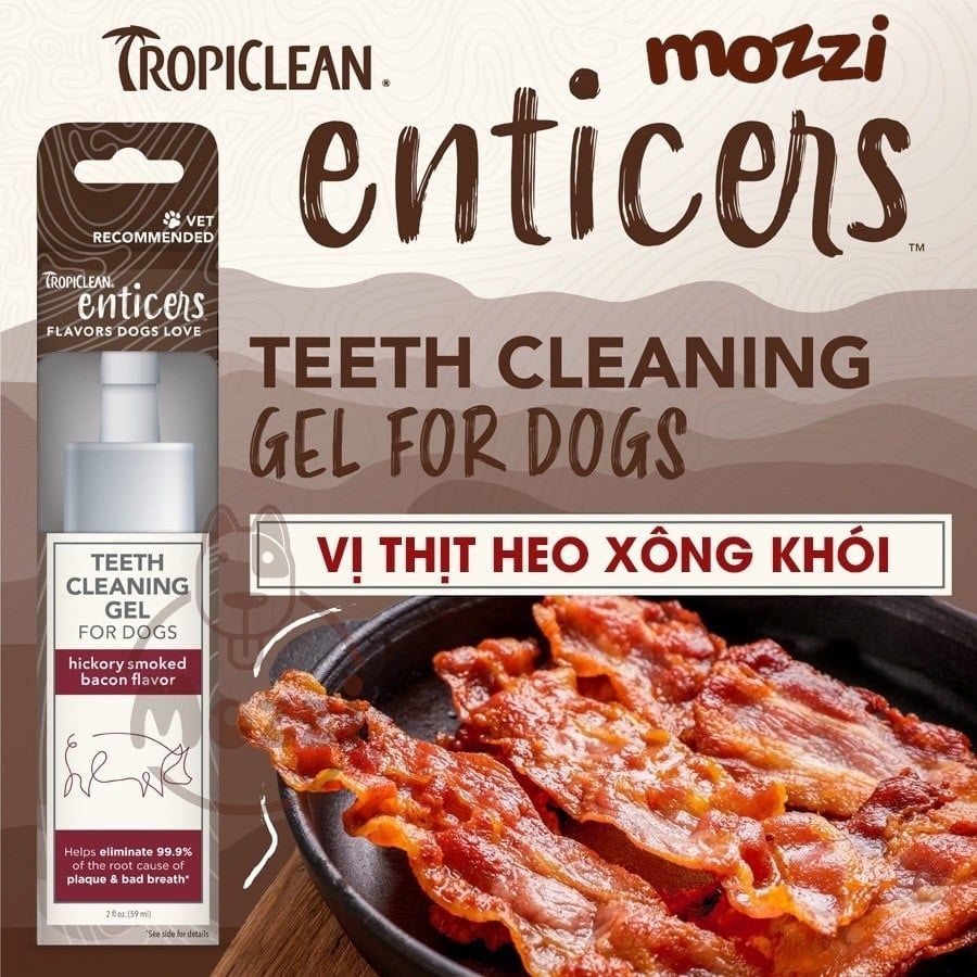 Gel vệ sinh răng miệng Tropiclean Enticers cho chó mèo