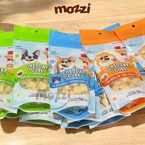  Snack cho chó SmartHeart Cheddar Cube phô mai viên gói 50g 