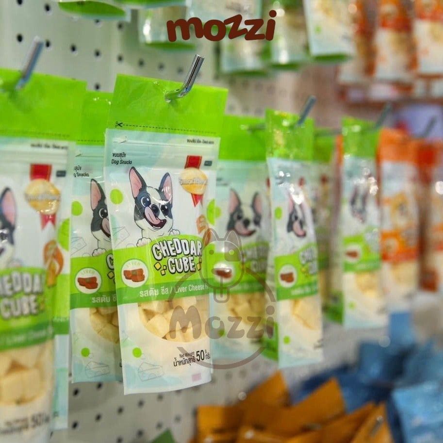 Snack cho chó SmartHeart Cheddar Cube phô mai viên gói 50g