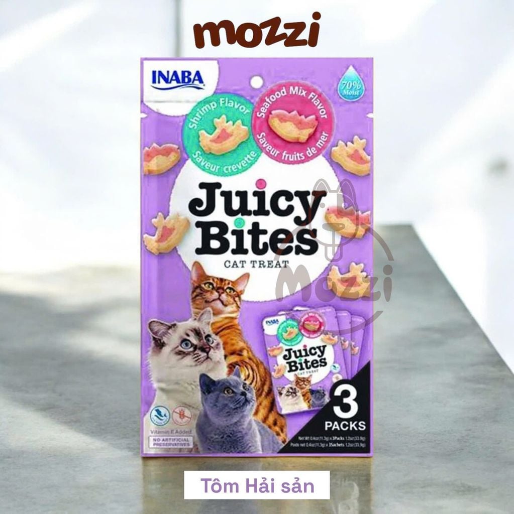 Snack cho mèo Viên mềm Juicy Bites Inaba