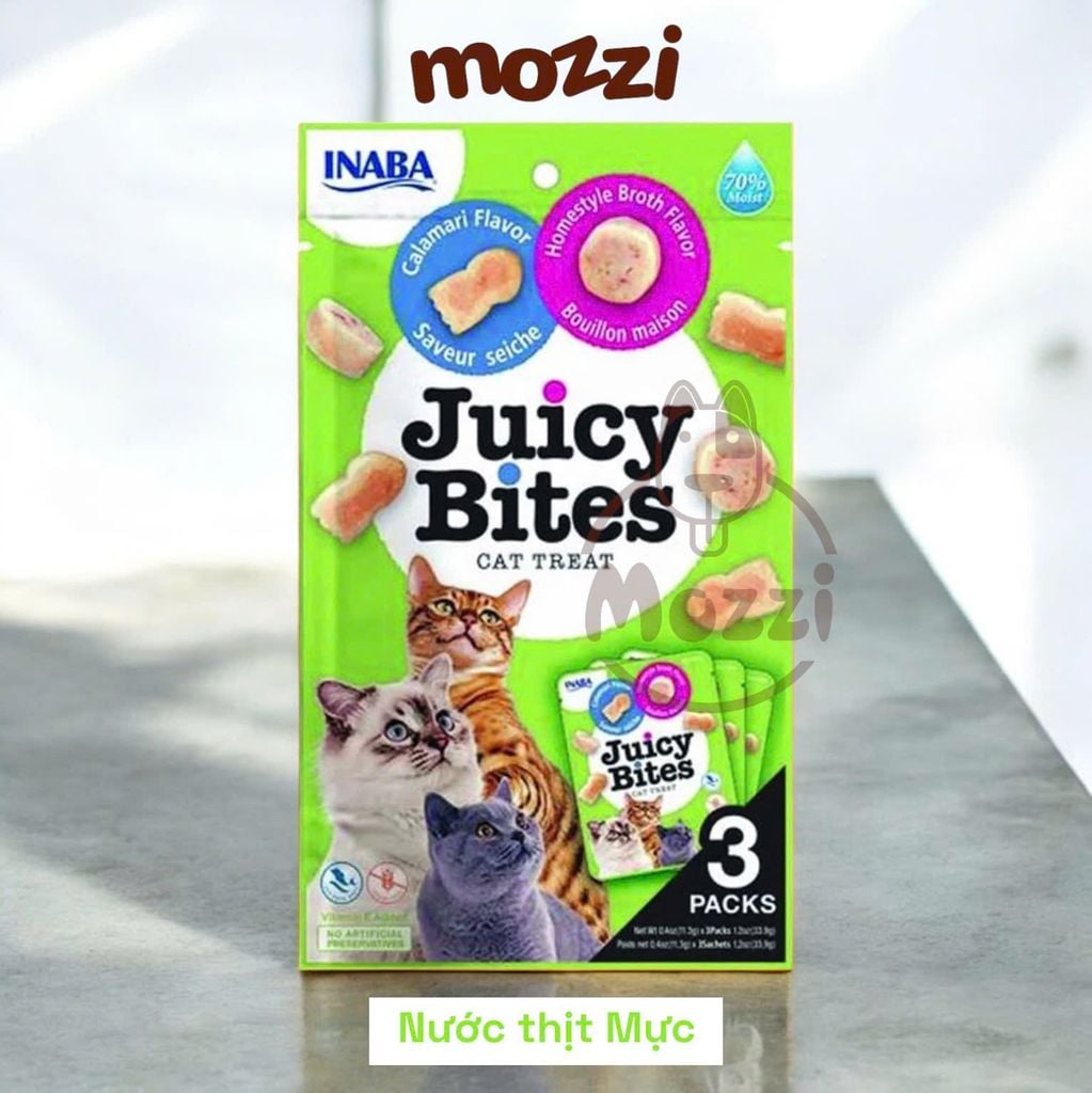 Snack cho mèo Viên mềm Juicy Bites Inaba