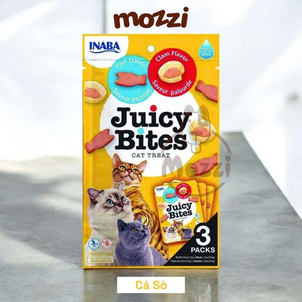 Snack cho mèo Viên mềm Juicy Bites Inaba