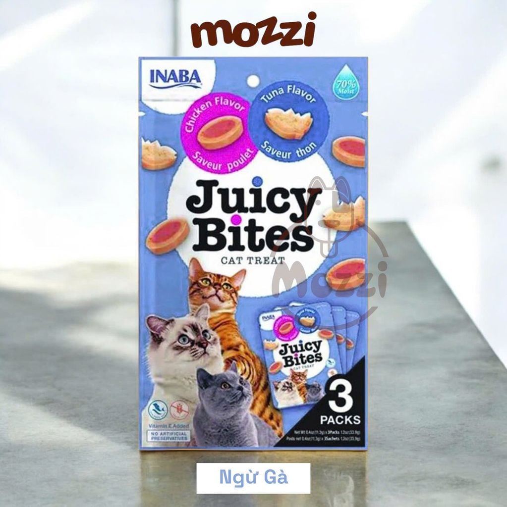Snack cho mèo Viên mềm Juicy Bites Inaba