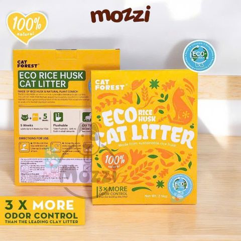 Cát vệ sinh cho mèo Cat Forest Rice Husk Vỏ trấu 2.5kg 