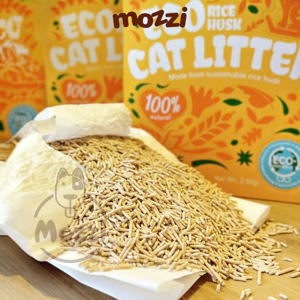 Cát vệ sinh cho mèo Cat Forest Rice Husk Vỏ trấu 2.5kg