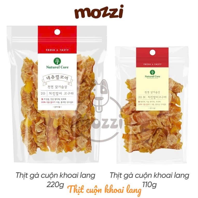 Snack cho chó Natural Core Thịt gà vịt cuộn Khoai lang