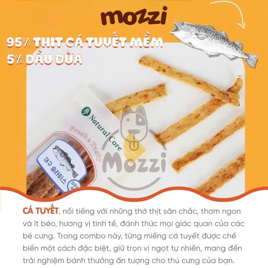 Snack cho chó Natural Core Thanh Cá Tuyết sấy gói 30g