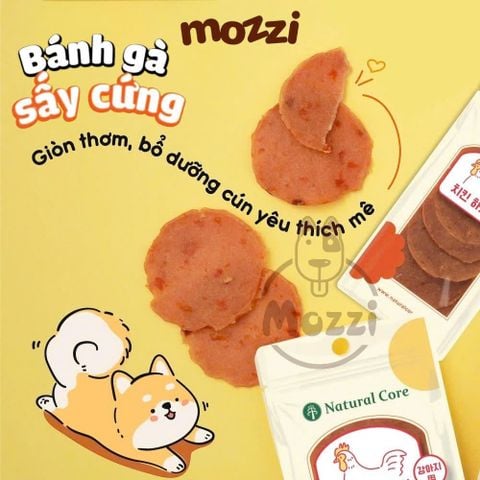  Snack cho chó Natural Core Bánh Gà Vịt Cá tuyết sấy cứng gói 40g 