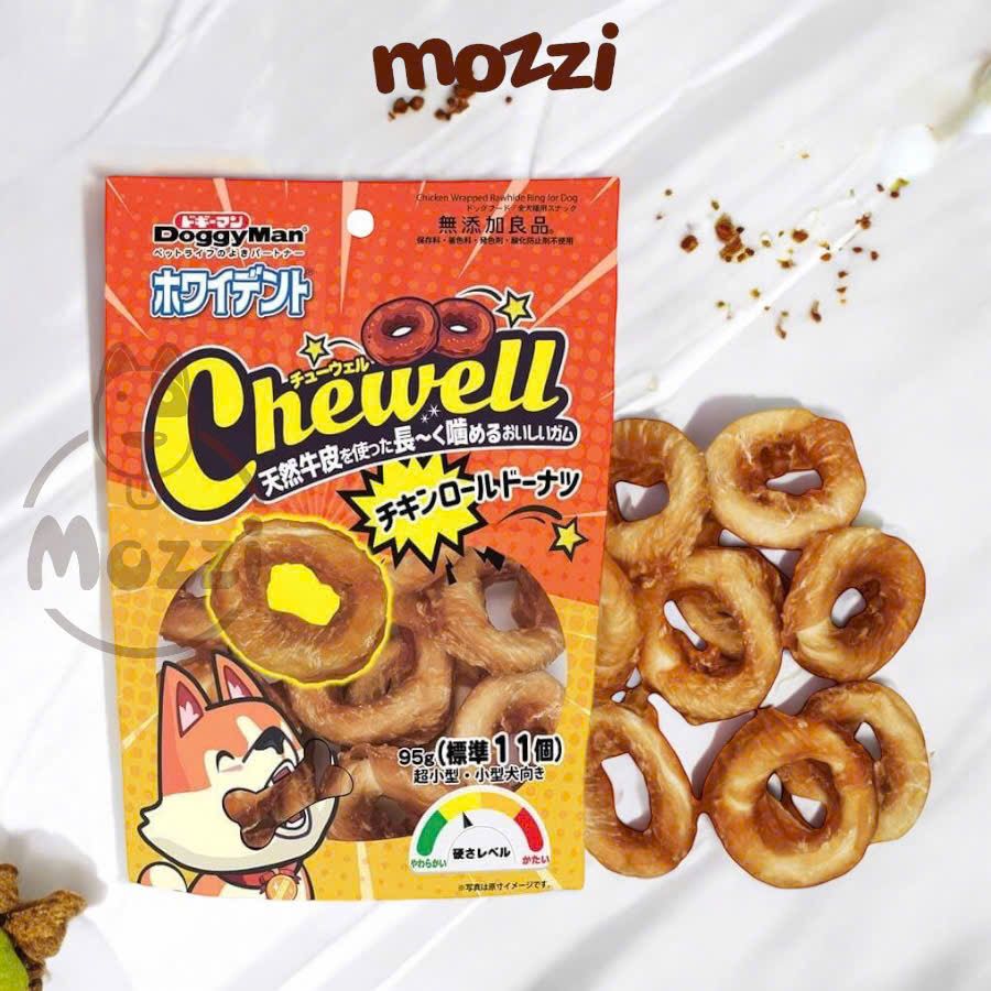 Snack cho chó DoggyMan Bánh xương Donut da bò phủ kẹp cuốn thịt gà