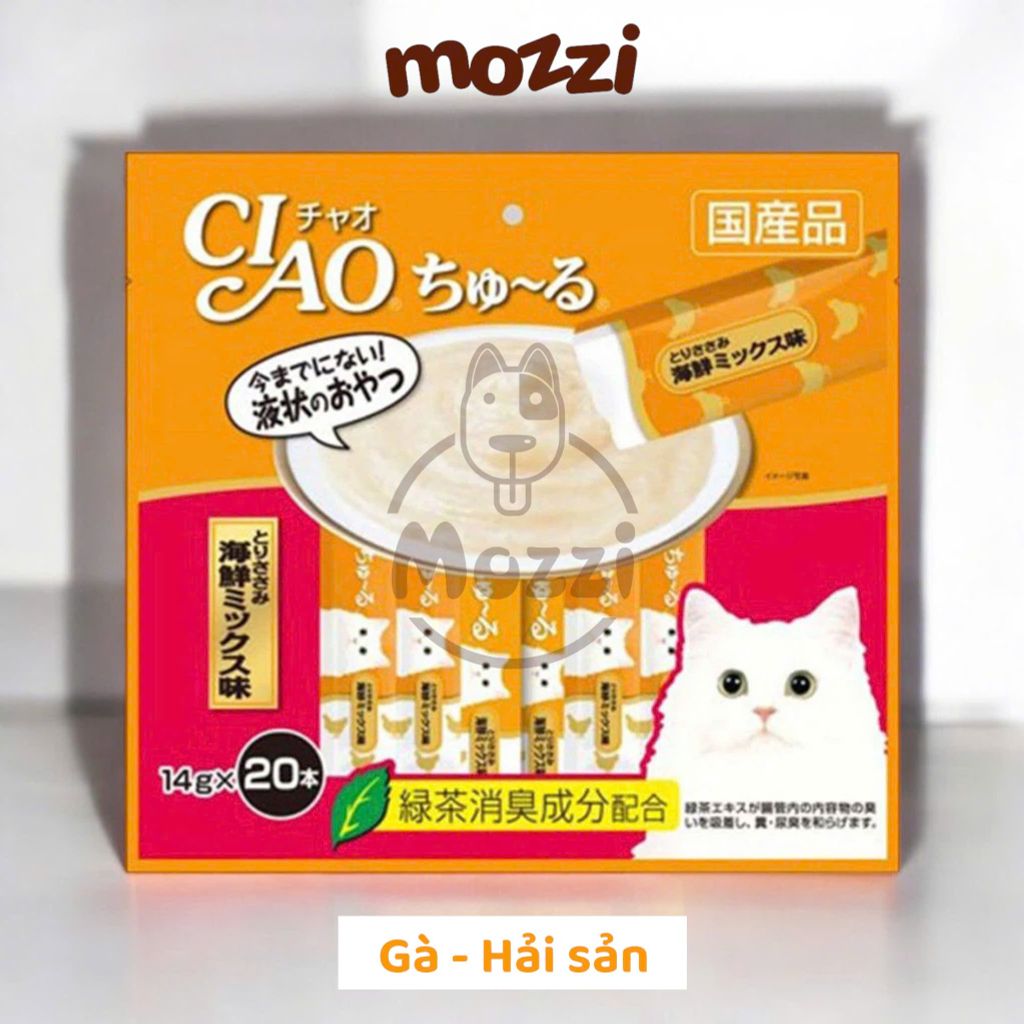 Súp thưởng cho mèo Ciao Gói 20 thanh đủ vị