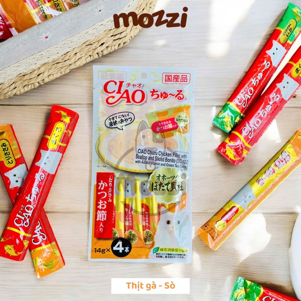 Súp thưởng cho mèo Ciao gói 4 thanh đủ vị
