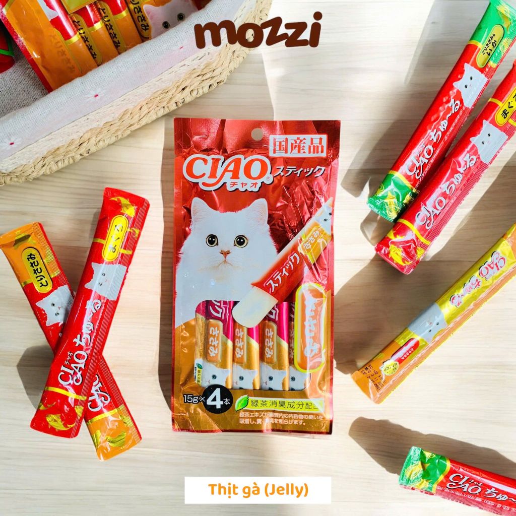 Súp thưởng cho mèo Ciao gói 4 thanh đủ vị