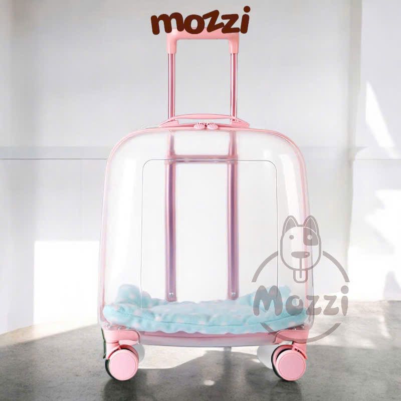 Vali kéo đựng chó mèo trong suốt lớn hình chữ nhật 45x33x46cm