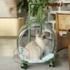 Vali kéo đựng chó mèo trong suốt lớn hình oval