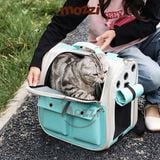  Balo Túi đựng chó mèo mặt lưới vuông có túi nhỏ - Ba lô 