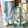 Vali kéo đựng chó mèo trong suốt lớn hình chữ nhật 45x33x46cm