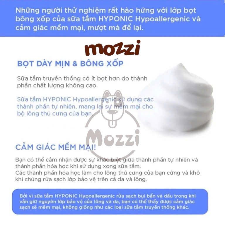 [ 50ml - 300ml - 500ml - 3.8L ] Sữa tắm HYPONIC dưỡng phồng lông cho chó mèo