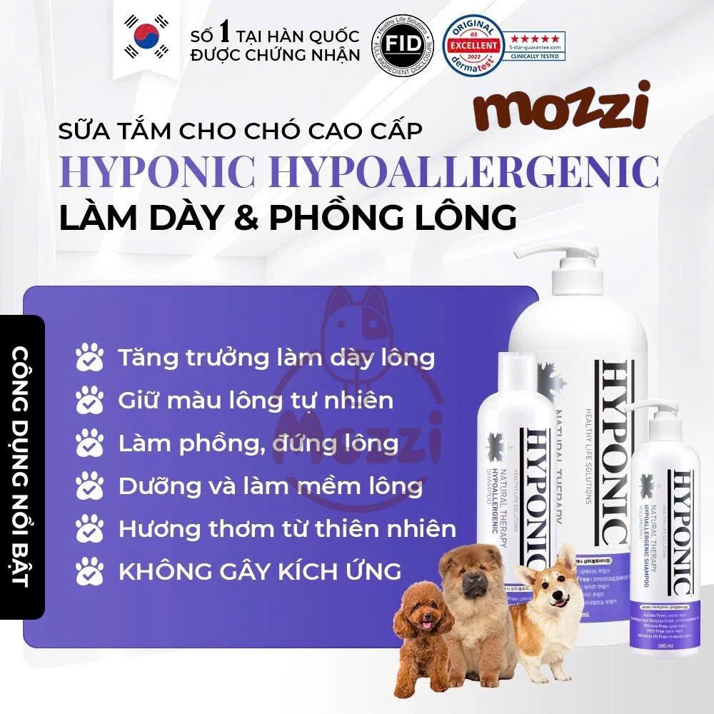 [ 50ml - 300ml - 500ml - 3.8L ] Sữa tắm HYPONIC dưỡng phồng lông cho chó mèo