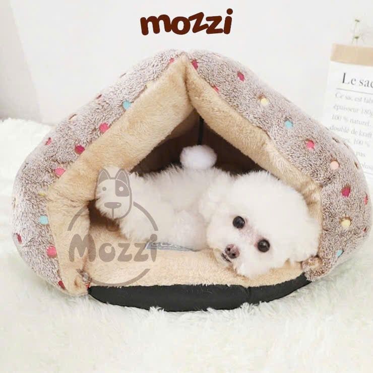 Nhà Nệm cho chó mèo Elite bông mềm hình chóp 57x50x45cm