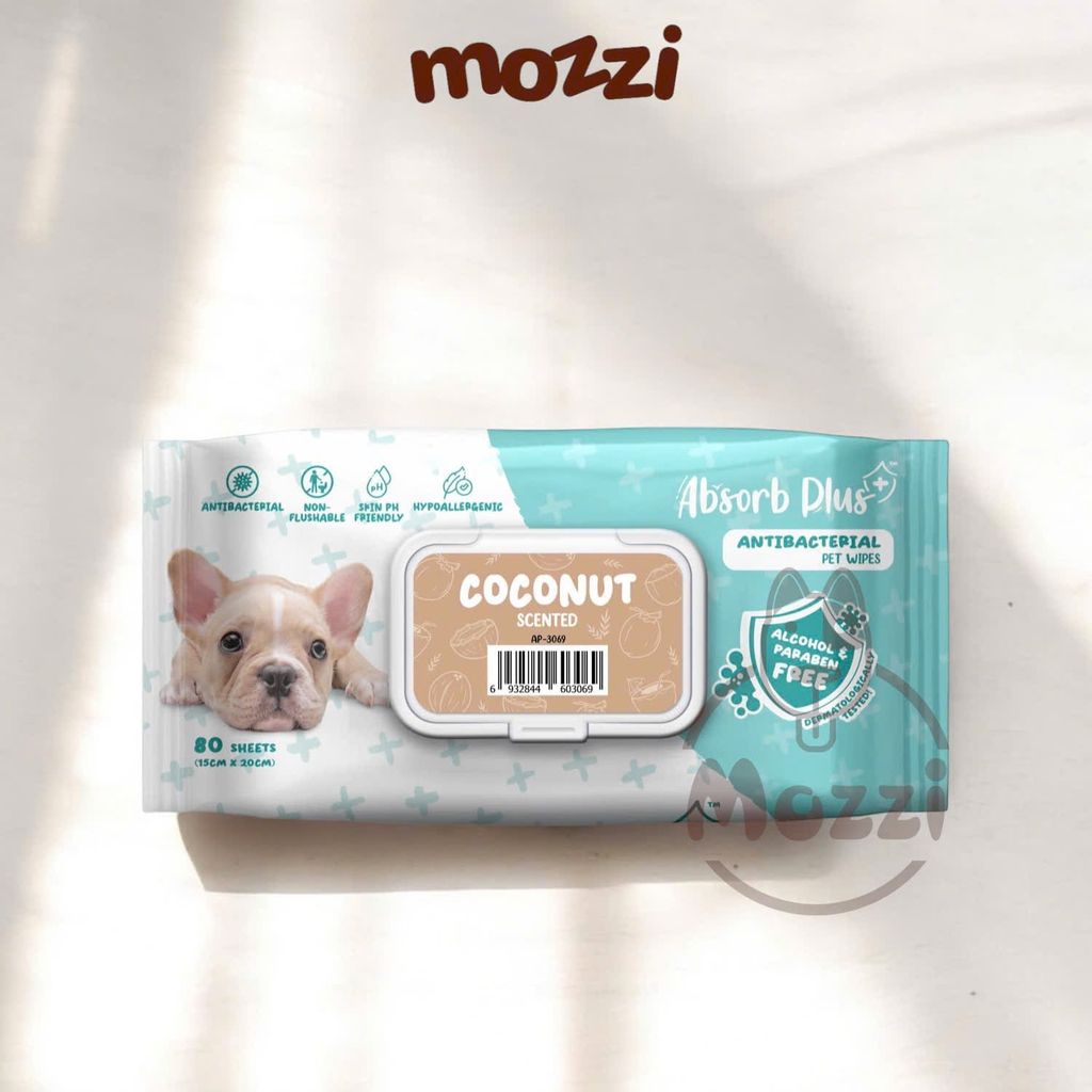 Khăn ướt cho chó mèo Kháng khuẩn trắng Absorb Antibacterial Absolute
