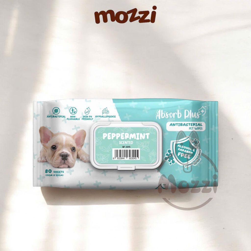 Khăn ướt cho chó mèo Kháng khuẩn trắng Absorb Antibacterial Absolute