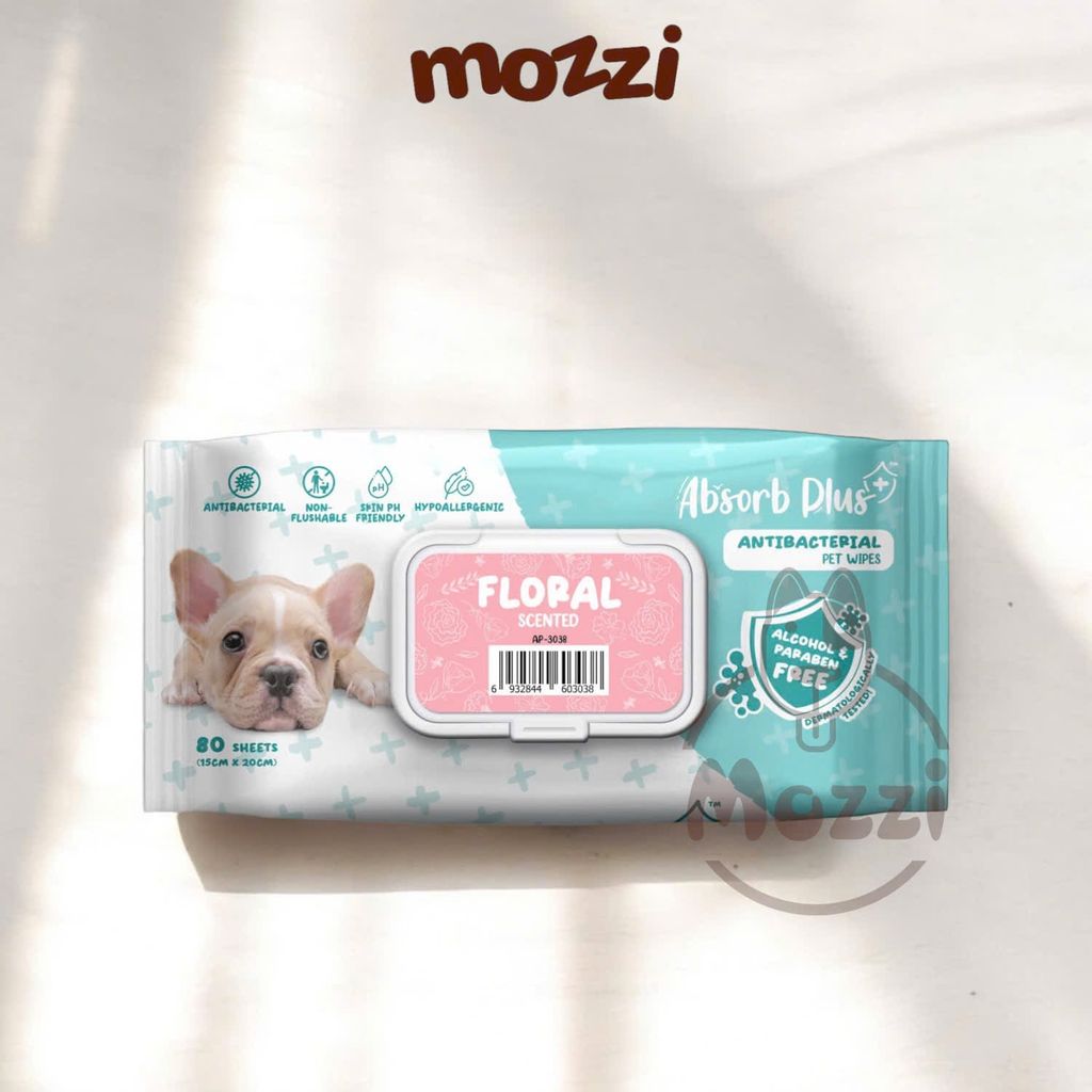 Khăn ướt cho chó mèo Kháng khuẩn trắng Absorb Antibacterial Absolute