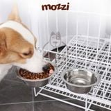  Chén bát ăn cho chó mèo inox trơn treo chuồng 
