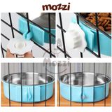  Chén bát ăn cho chó mèo inox gắn chuồng có thể tháo rời cao cấp 