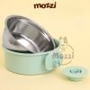 Chén bát ăn cho chó mèo inox gắn chuồng có thể tháo rời cao cấp