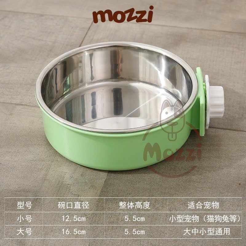 Chén bát ăn cho chó mèo inox gắn chuồng có thể tháo rời cao cấp