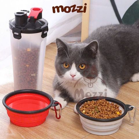  Chén bát ăn cho chó mèo Elite cao su có thể gấp gọn đi du lịch tiện lợi 