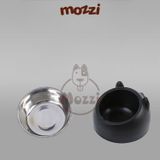  Chén bát ăn cho chó mèo đế nhựa cao có chén inox chống gù 