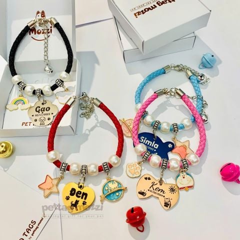  Combo Thẻ tên và Dây charm mix ngẫu nhiên cho chó mèo - Pettag Mozzi 