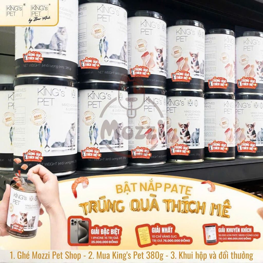 Pate cho chó mèo King’s Pet Lon 380gr