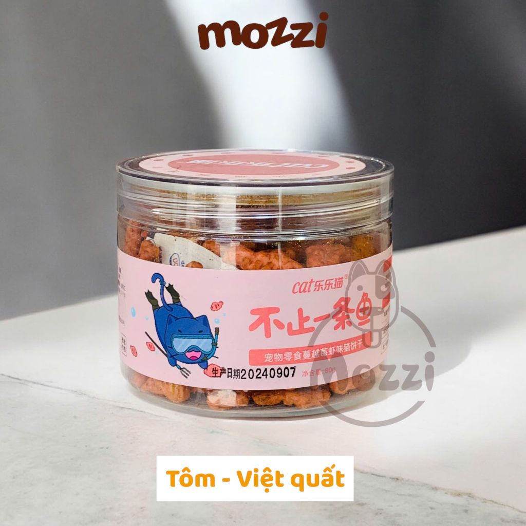 Snack cho mèo Bánh quy cá Catnip cỏ mèo QC
