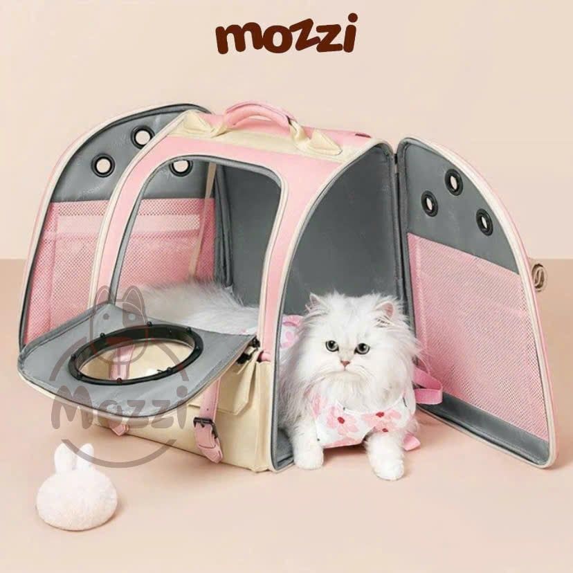 Balo Túi đựng chó mèo Wakytu có khoang mở rộng - Ba lô