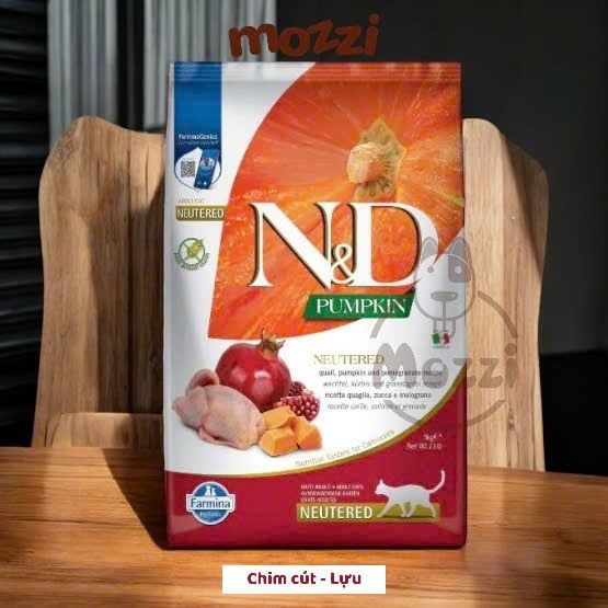 [1.5kg - 5kg] Thức ăn hạt N&D Farmina Neutered cho mèo triệt sản