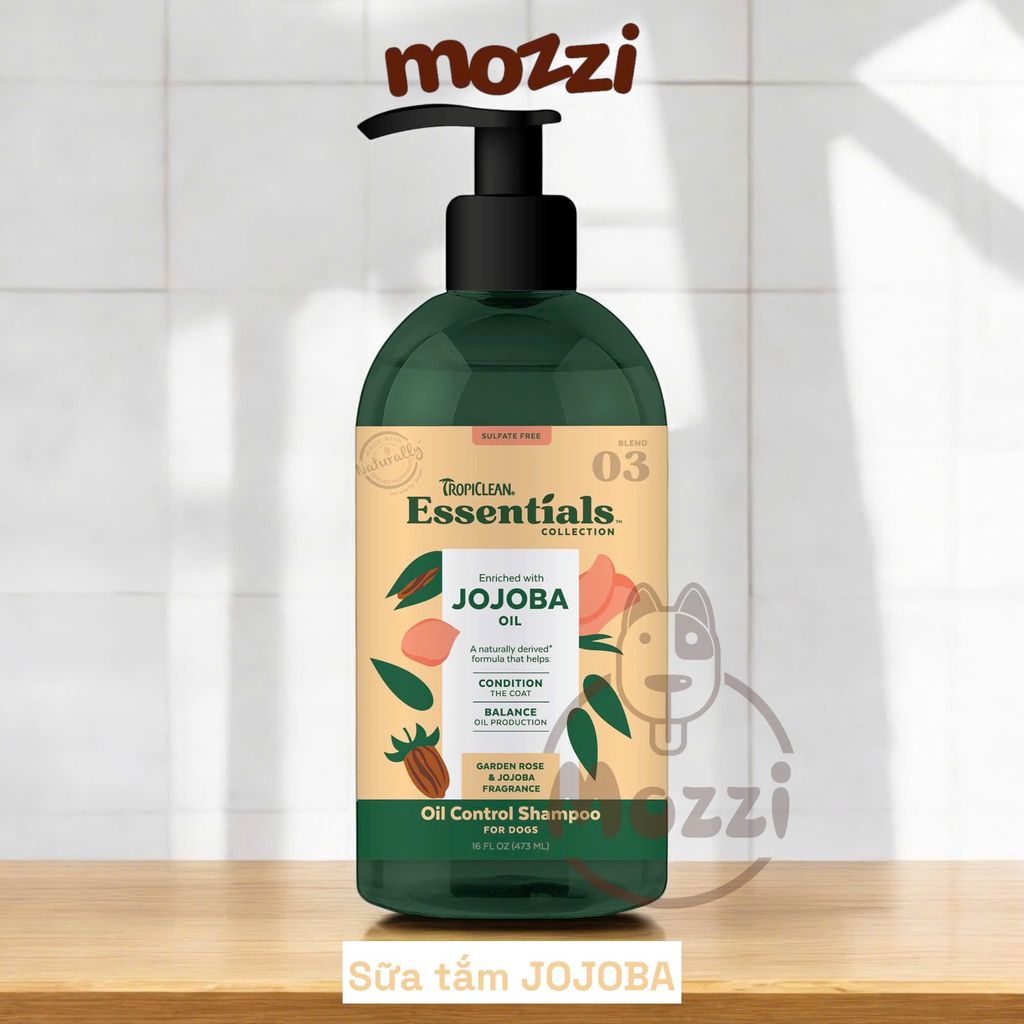 Sữa tắm, xịt dưỡng ẩm Tropiclean Essentials hương trái cây 473ml