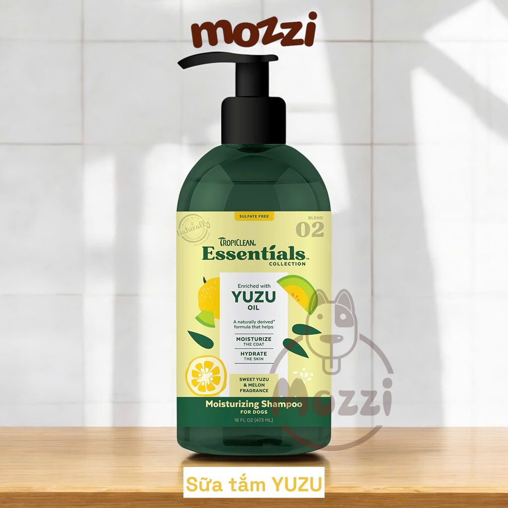Sữa tắm, xịt dưỡng ẩm Tropiclean Essentials hương trái cây 473ml