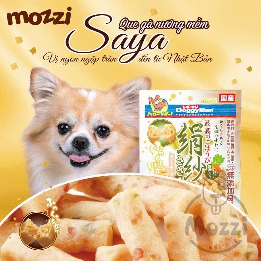 Snack cho chó Viên mềm DoggyMan SAYA vị Gà Bò Gan Rau củ gói 100g